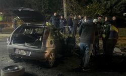 TEKİRDAĞ - Otomobil ile iş makinesi çarpıştı, 5 kişi öldü 1 kişi yaralandı