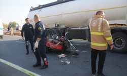 Tırın çarptığı sepetli motosikletin sürücüsü yaşamını yitirdi