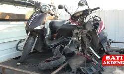 Tırla çarpışan motor sürücüsü ağır yaralandı