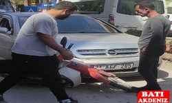Kumluca'da maddi hasarlı trafik kazası