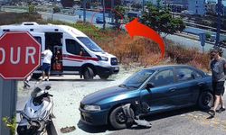 Antalya'da tali yolda kaza! Önce sürüklendi sonra otomobile çarptı!