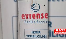 Evrensel gazetesinin İzmir Temsilciliği kurşunlandı.