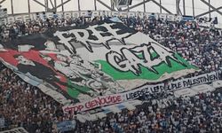 Olimpik Marsilya tribünlerinden “Soykırımı durdurun” mesajı