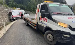 Ambulans şarampole kaydı