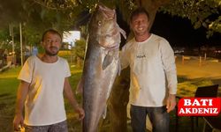 Kumluca’da Amatör Balıkçılardan Dev Av: 60,5 Kilo Akya