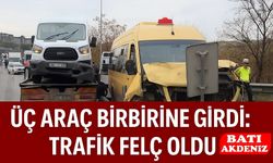 Üç Araç Birbirine Girdi: Trafik Felç Oldu