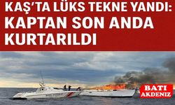 Kaş’ta Lüks Tekne Yandı: Kaptan Son Anda Kurtarıldı
