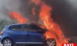 Musaba ve Ailesi Alevlerin İçinden Çıktı: Araç Kullanılamaz Hale Geldi