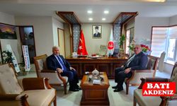 Kumluca Kaymakamı Bahadır Güneş’ten İl Müftüsü Aydın Yığman’a Hayırlı Olsun Ziyareti