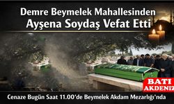 Demre Beymelek Mahallesi’nden Ayşena Soydaş Vefat Etti