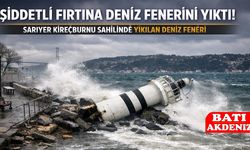 Marmara’daki Şiddetli Fırtına Deniz Fenerini Yıktı