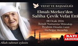 Elmalı Merkez’den Saliha Çevik Vefat Etti