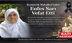 Elmalı Bozhöyük Mahallesi’nden Enfes Sarı Vefat Etti