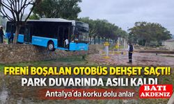 Antalya’da Korku Dolu Anlar: Halk Otobüsü Parka Uçtu