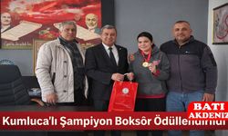 Kumluca'lı Şampiyon Boksör Ödüllendirildi
