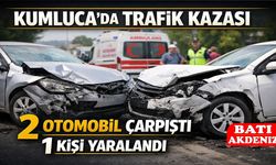 Kumluca’da Trafik Kazası: 2 Otomobil Çarpıştı, 1 Kişi Yaralandı