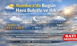 Kumluca’da Bugün Bulutlu ve Ilık Hava Hakim