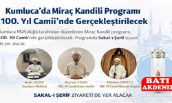 Kumluca’da Miraç Kandili Programı 100. Yıl Camii’nde Gerçekleştirilecek