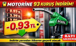 Motorine 93 Kuruş İndirim Yapıldı