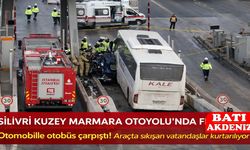 Silivri Kuzey Marmara Otoyolu’nda Trafik Kazası: Otomobil ile Otobüs Çarpıştı