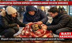 Üşüyen Köpeğe Vatandaşlardan Sıcacık Dokunuş