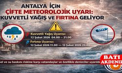 Antalya İçin Çifte Meteorolojik Uyarı: Kuvvetli Yağış ve Fırtına Geliyor