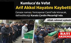 Kumluca'da Arif Akkol Hayatını Kaybetti