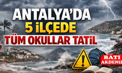 5 ilçede Okullar tatil edildi