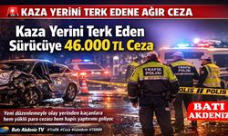 Kaza yerini terkeden sürücüye 46 Binlira ceza