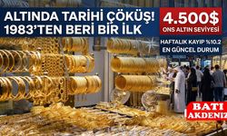 Altın Fiyatlarında 1983 Sonrası En Büyük Şok: 4.500 Dolara Sert Düşüş!