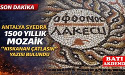 Antalya Syedra Antik Kenti’nde 1500 Yıllık Mozaik: Antik Yunanca “Kıskanan Çatlasın” Yazısı Bulundu