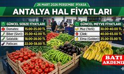 26 Mart 2026 Antalya Güncel Hal Fiyat Listesi! Domates, Biber ve Patlıcan Kaç TL?