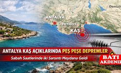 Antalya Kaş Açıklarında Peş Peşe Depremler: Sabah Saatlerinde İki Sarsıntı Meydana Geldi