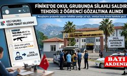 FİNİKE’DE OKUL GRUBUNDA SİLAHLI SALDIRI TEHDİDİ: 2 ÖĞRENCİ GÖZALTINA ALINDI