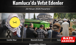 Kumluca’da vefat edenler bugün 3 Vatandaş Hayatını Kaybetti
