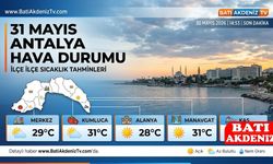 Antalya ve ilçelerinde Yarın Hava Nasıl Olacak? 31 Mayıs İlçe İlçe Hava Durumu