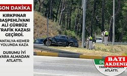 Başpehlivan Ali Gürbüz Antalya-Kemer Yolunda Kaza Geçirdi