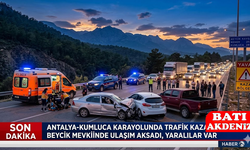 Kemer-Kumluca Yolunda Korkutan Kaza! Beycik Mevkiinde Ekipler Sevk Edildi