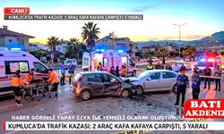 Kumluca'da Feci Trafik Kazası: 2 Araç Kafa Kafaya Çarpıştı, 5 Yaralı!