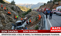 Isparta'da Kaza: Tur Minibüsü Şarampole Yuvarlandı!