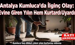 Antalya Kumluca'da İlginç Olay: Evine Giren Yılanı Hem Kurtardı Hem Uyardı!