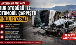 Antalya'da Tur Otobüsü ile Otomobil Çarpıştı: 1 Kişi Hayatını Kaybetti, 12 Yaralı