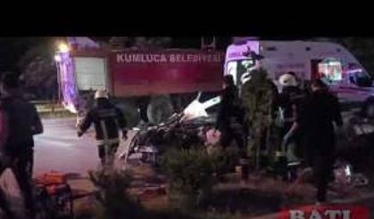 Kumluca'da Trafik kazası 1 Ölü 2 Yaralı