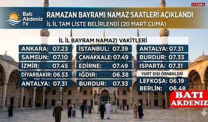 Ramazan Bayramı Namaz Saatleri 2026: Antalya ve İl İl Bayram Namazı Vakitleri