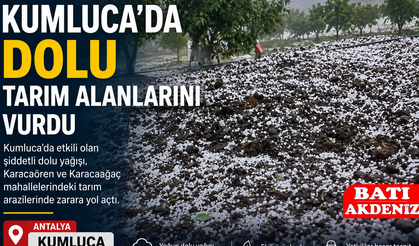 Kumluca'da Dolu Yağışı Tarım Alanlarını Vurdu