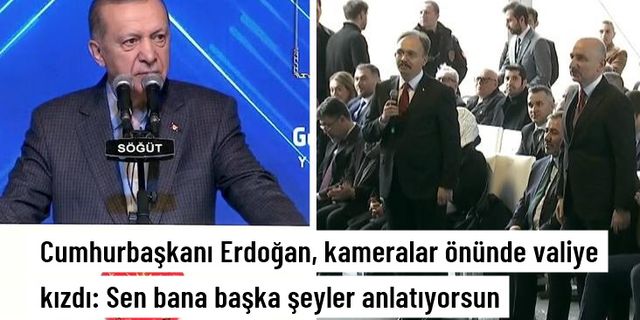 Cumhurbaşkanı Erdoğan, kameralar önünde valiye kızdı