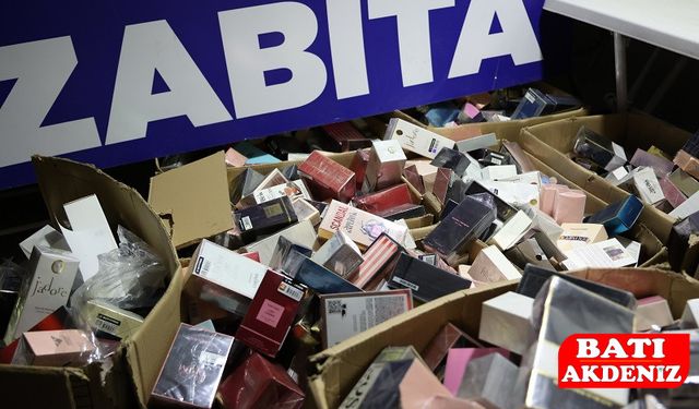 Antalya'da sahte parfüme Zabıta engeli