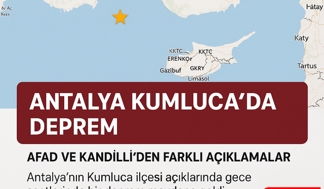 Antalya Kumluca'da Deprem