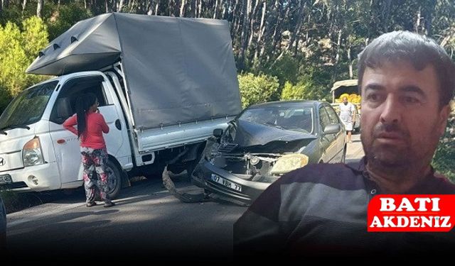 Kumluca'da Otomobil Kamyonete Çarptı, 1 Kişi Hayatını Kaybetti