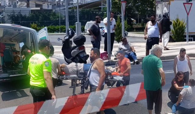 Antalya'da kaza! Kamyonet ile çarpışan motosiklet sürücüsü yaralandı!